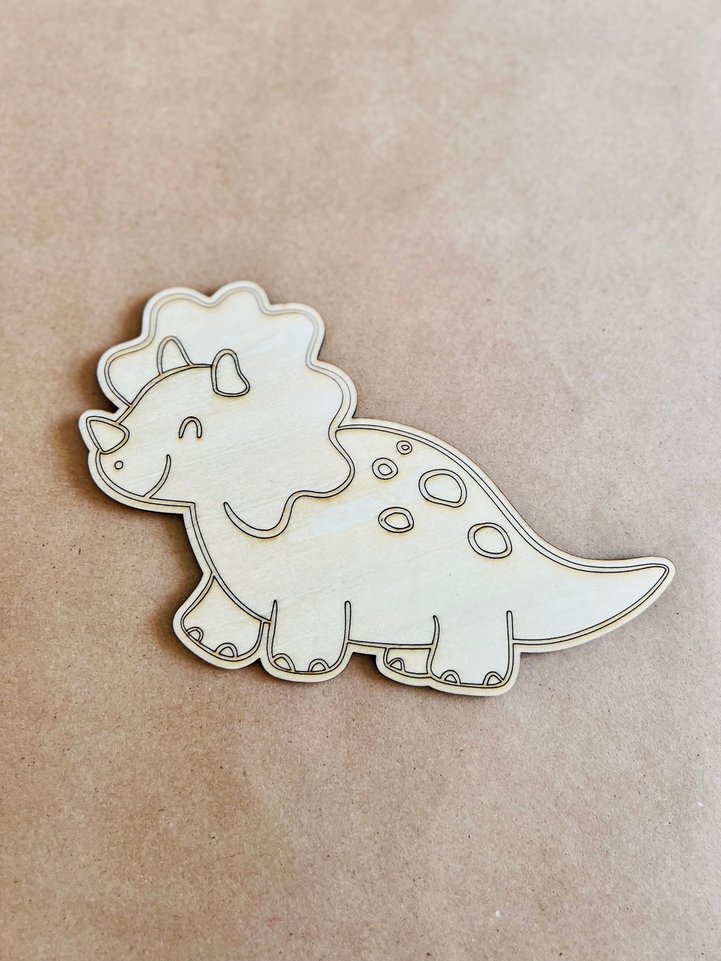 Laser Cut Engraved Wooden Dinosaur Paint Kit | Craft Kits | Maxilyn House