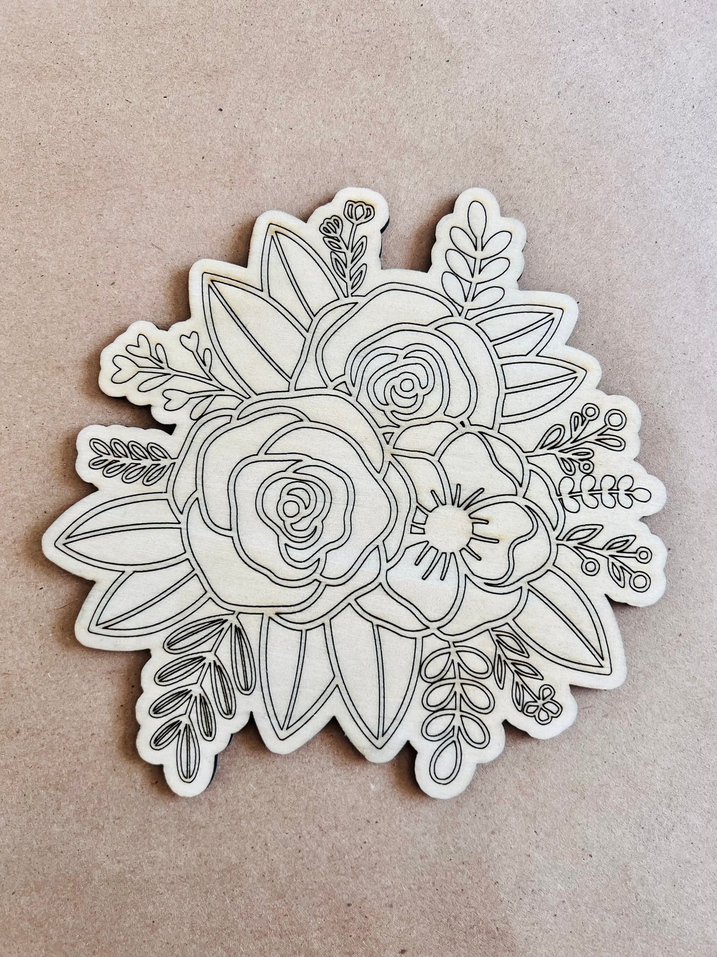 Laser Cut Engraved Wooden Spring Vibes Paint Kit | Craft Kits | Maxilyn House