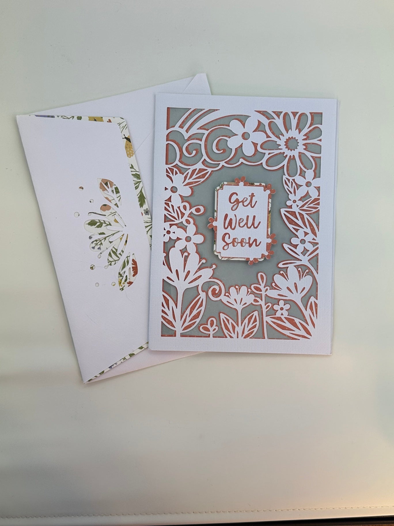 Get Well Soon Card with Matching Envelope