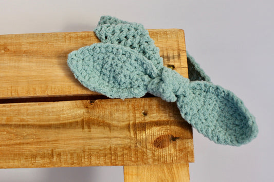 Handmade Crochet Teal Headband