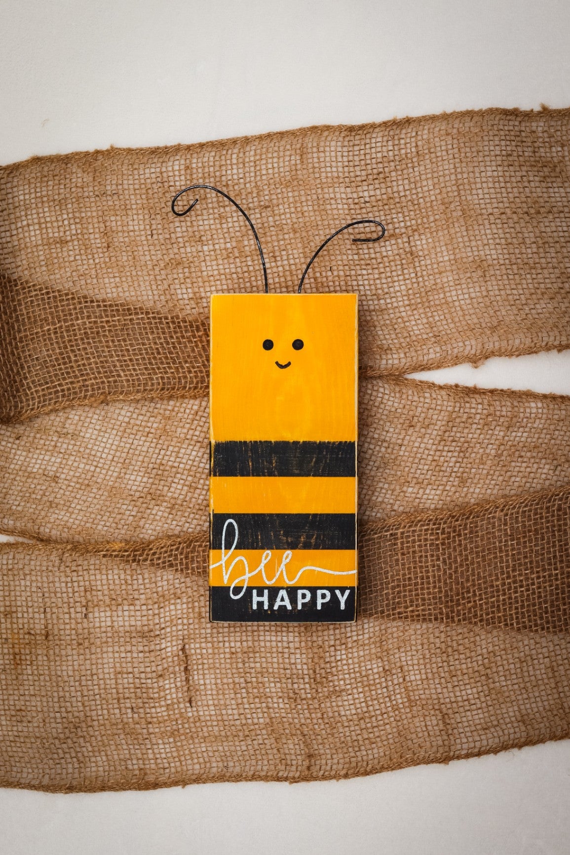 "Bee Happy" Wooden Shelf Decor