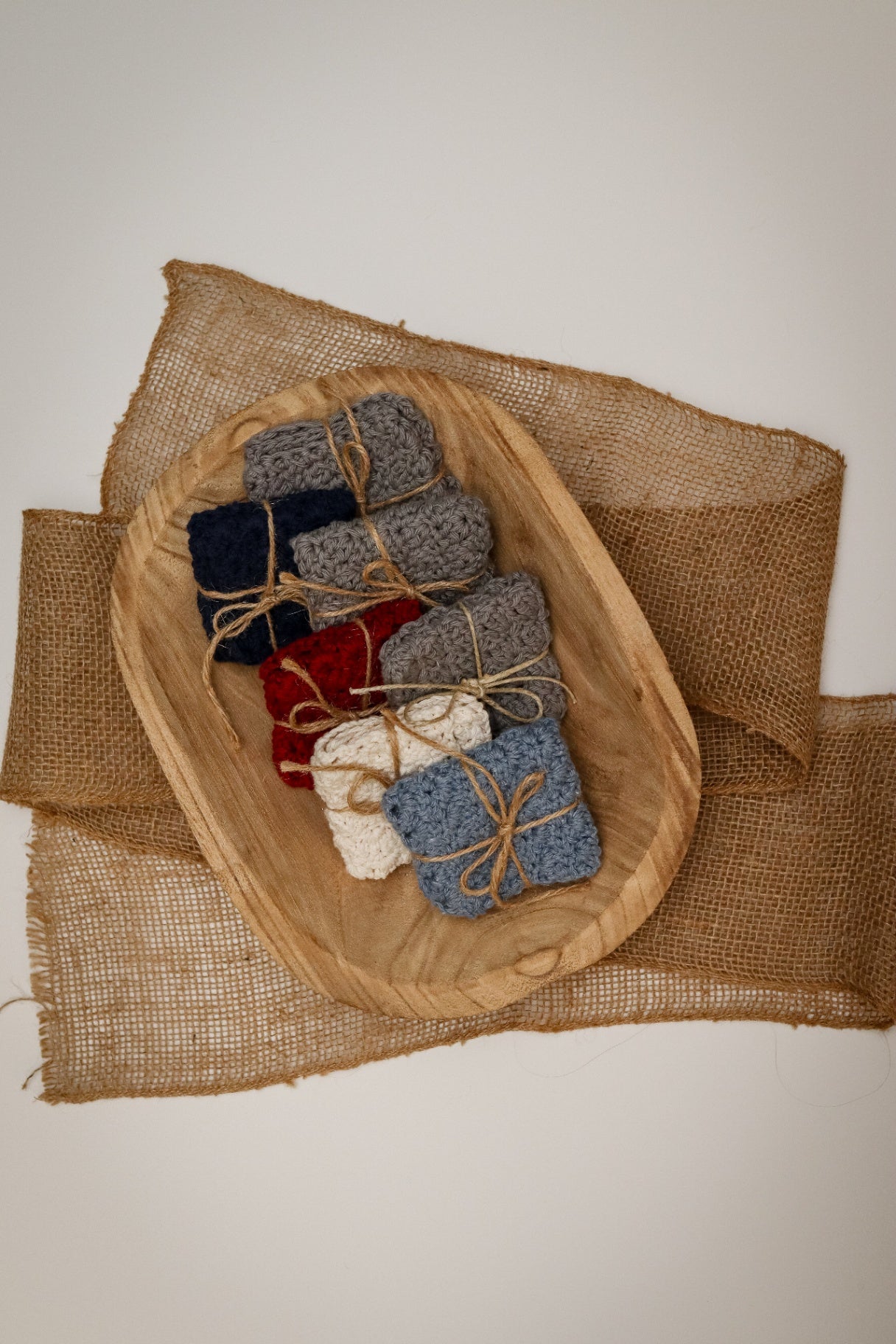 05 - Gray Crochet Cotton Dish Cloth