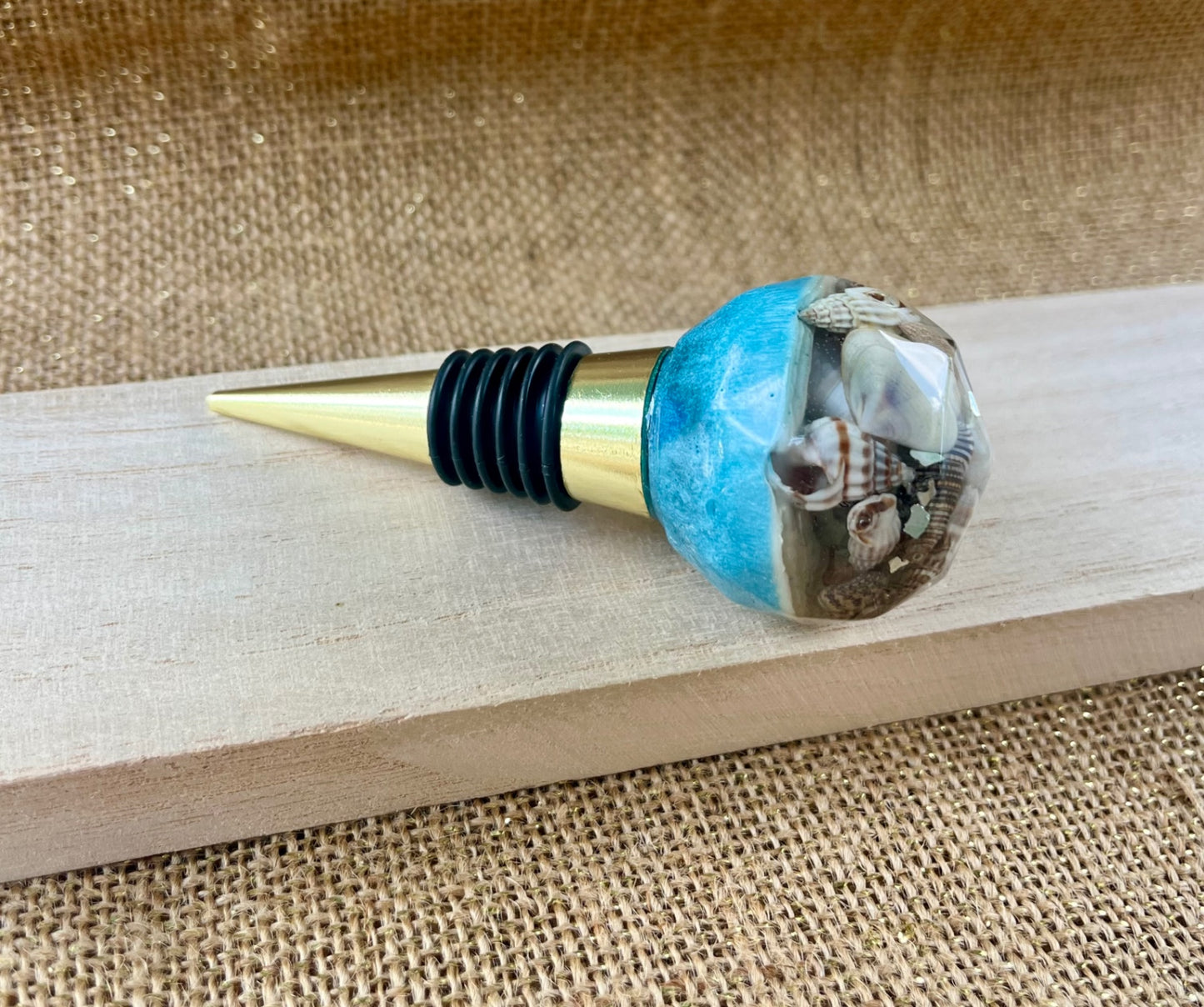 Coastal Charm Resin Bottle Stopper