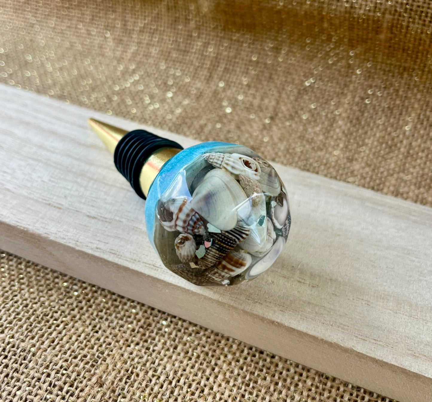 Coastal Charm Resin Bottle Stopper