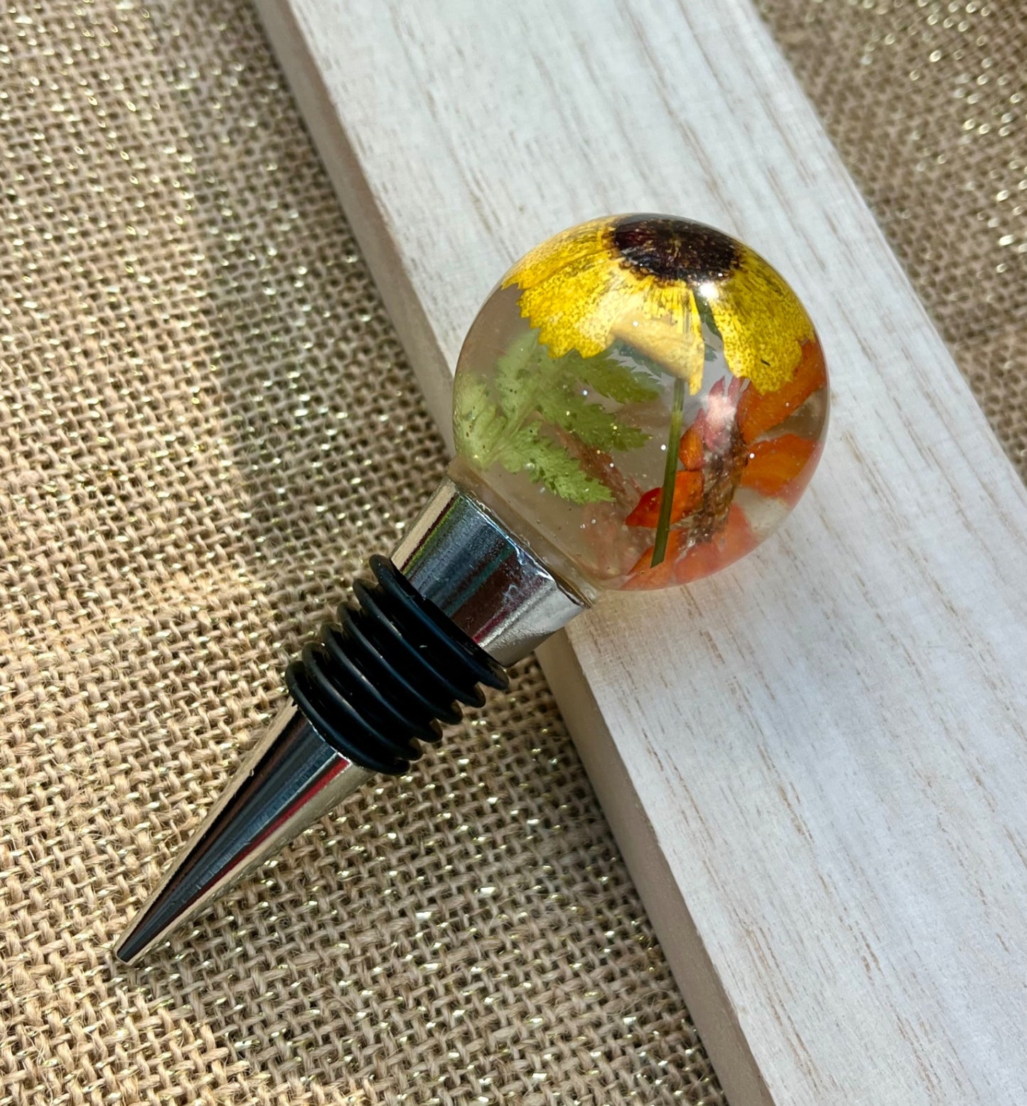 Citrus Garden Resin Bottle Stopper