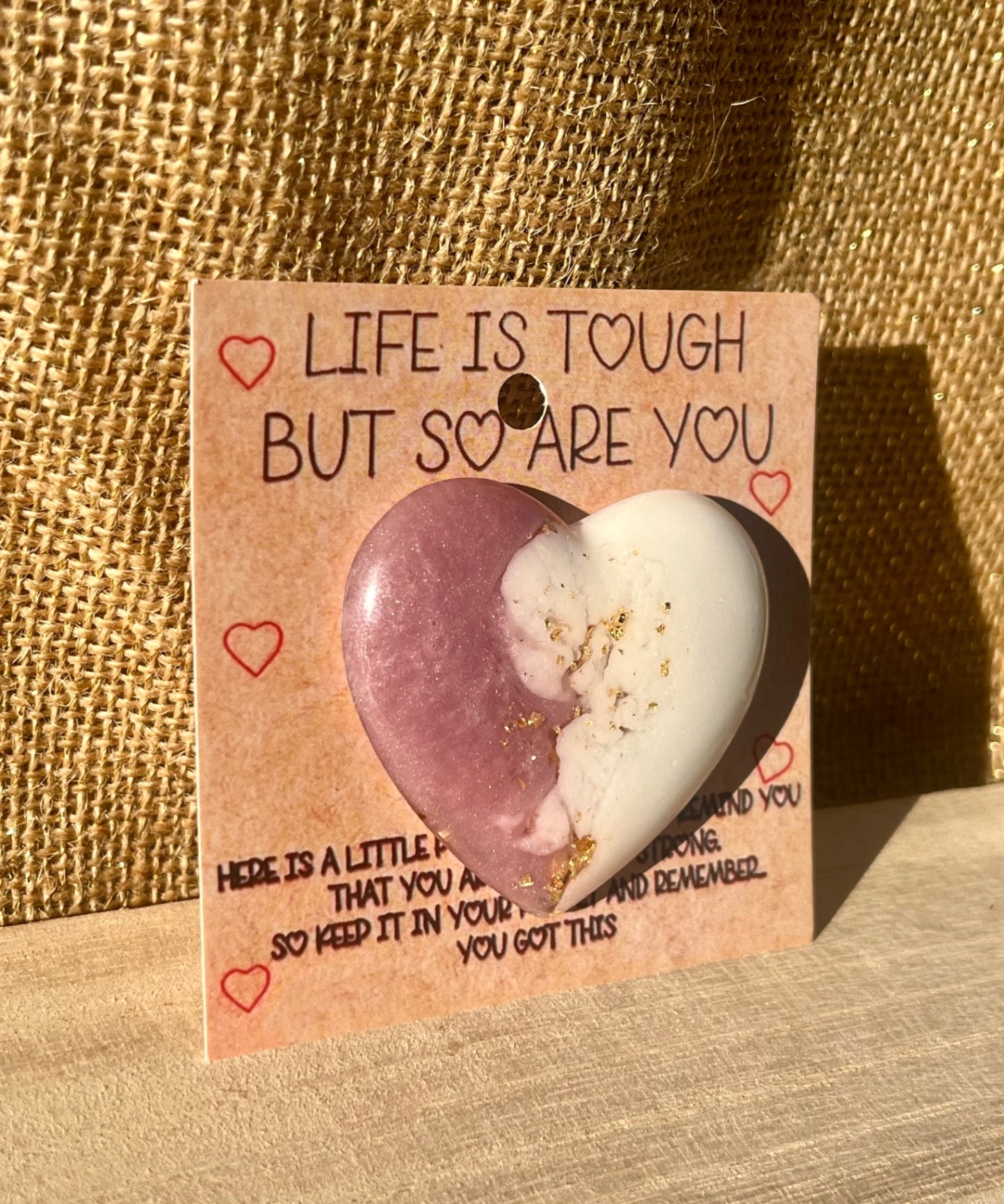 Lavender Glow Resin Pocket Hug