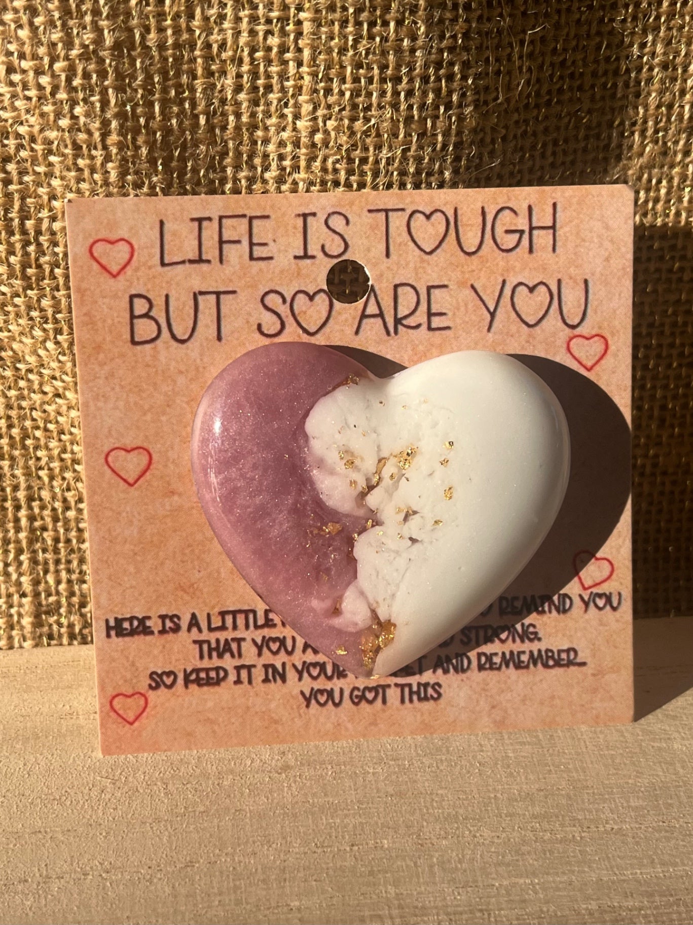 Lavender Glow Resin Pocket Hug
