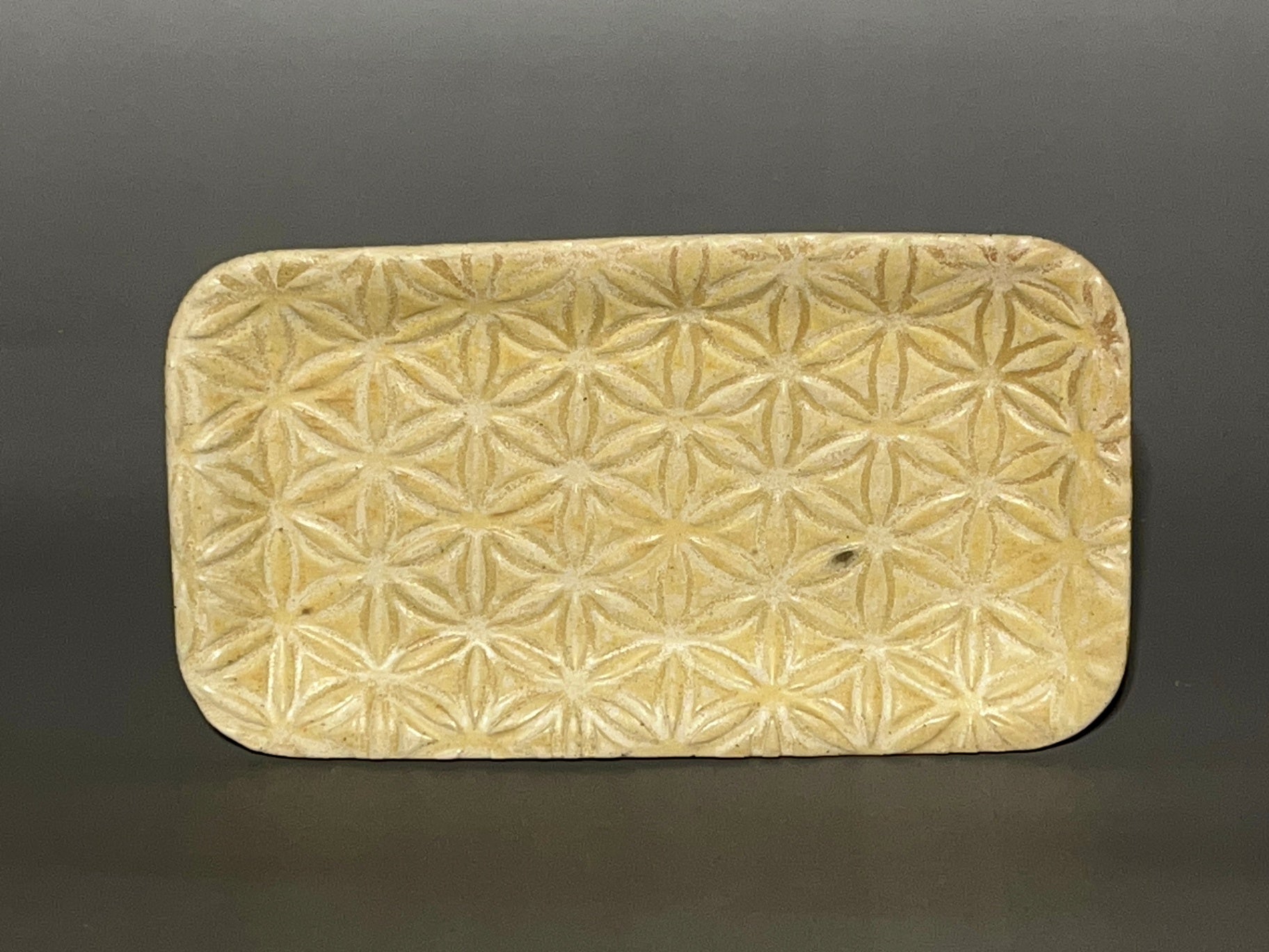 Handmade Small Beige Ceramic Tray