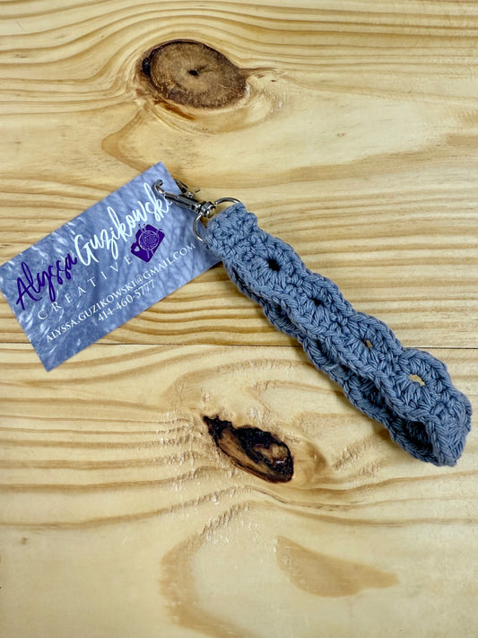 05 - Gray Crochet Keychain