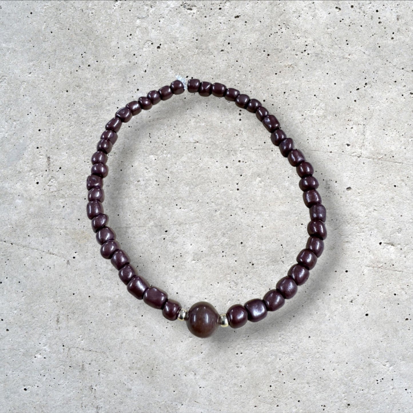 Brown Seed Bead Bracelet