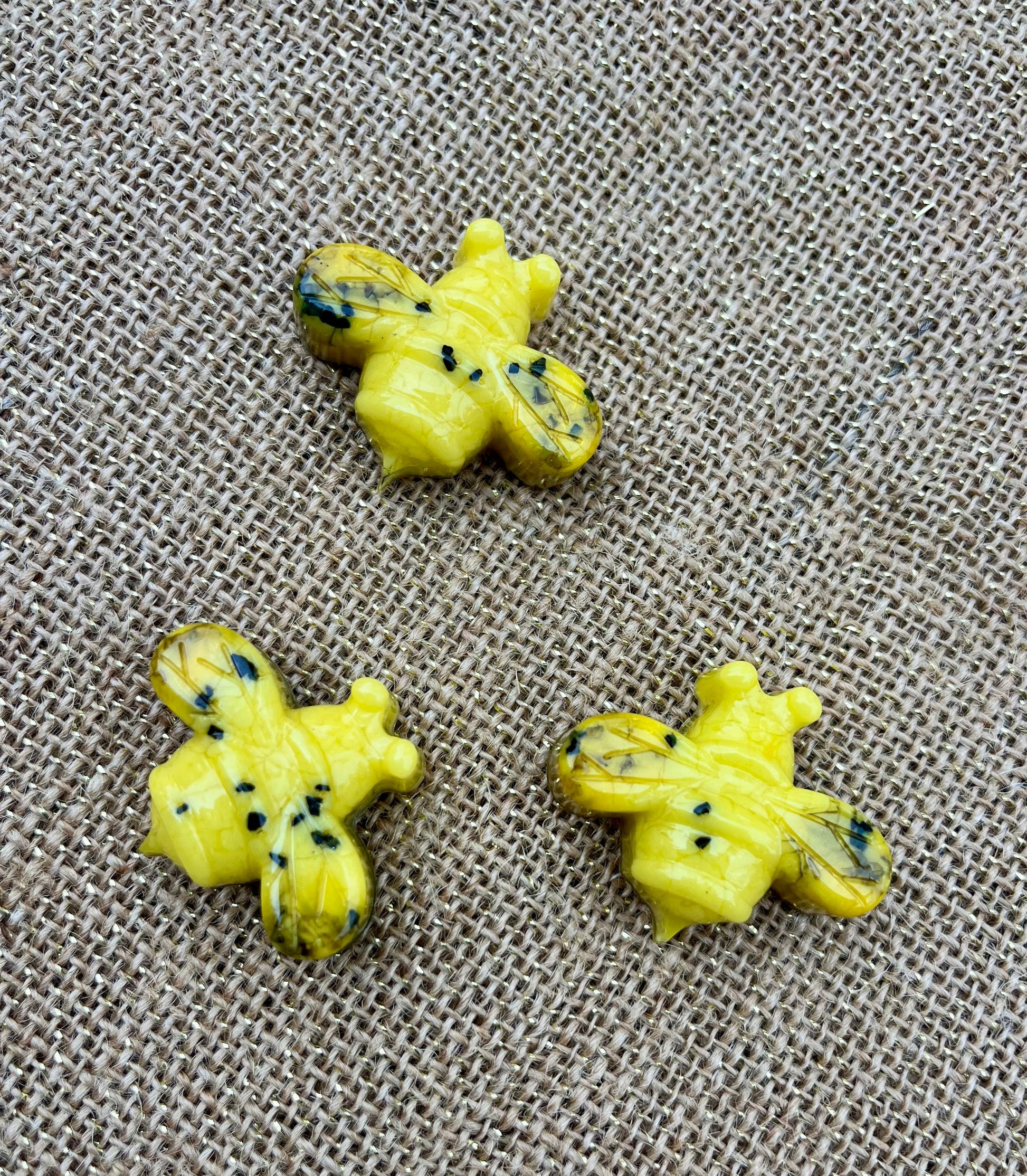 Yellow Bumble Bee Resin Magnet