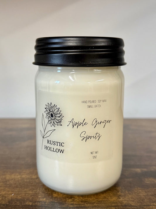 Apple Ginger Spritz 12oz Mason Jar Candle