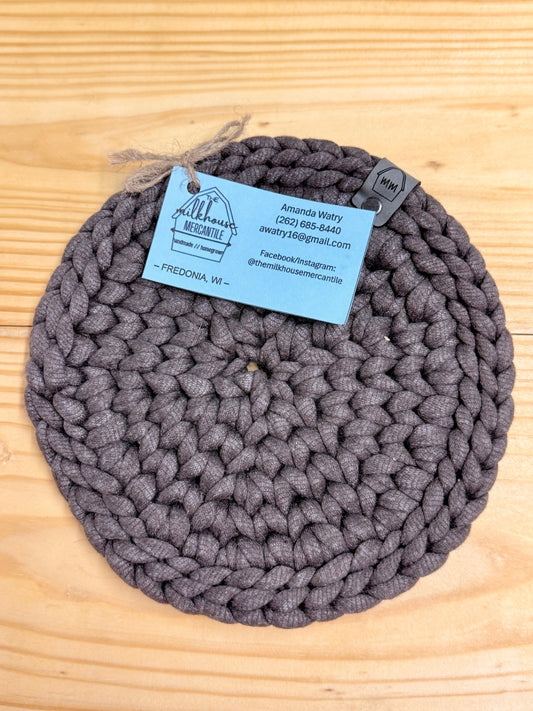 Brown Crocheted Daybreak Trivet