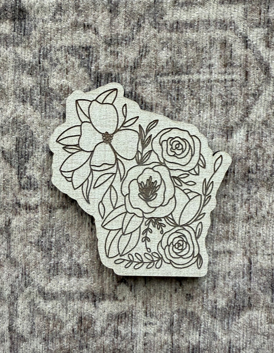 07 - Magnet - WI Floral - Linen