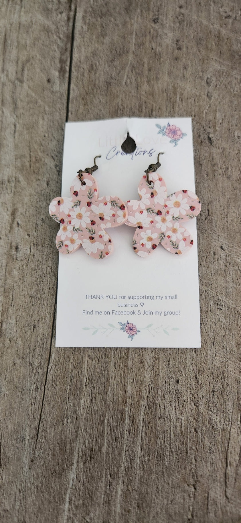 Acrylic Flower Dangle Earrings