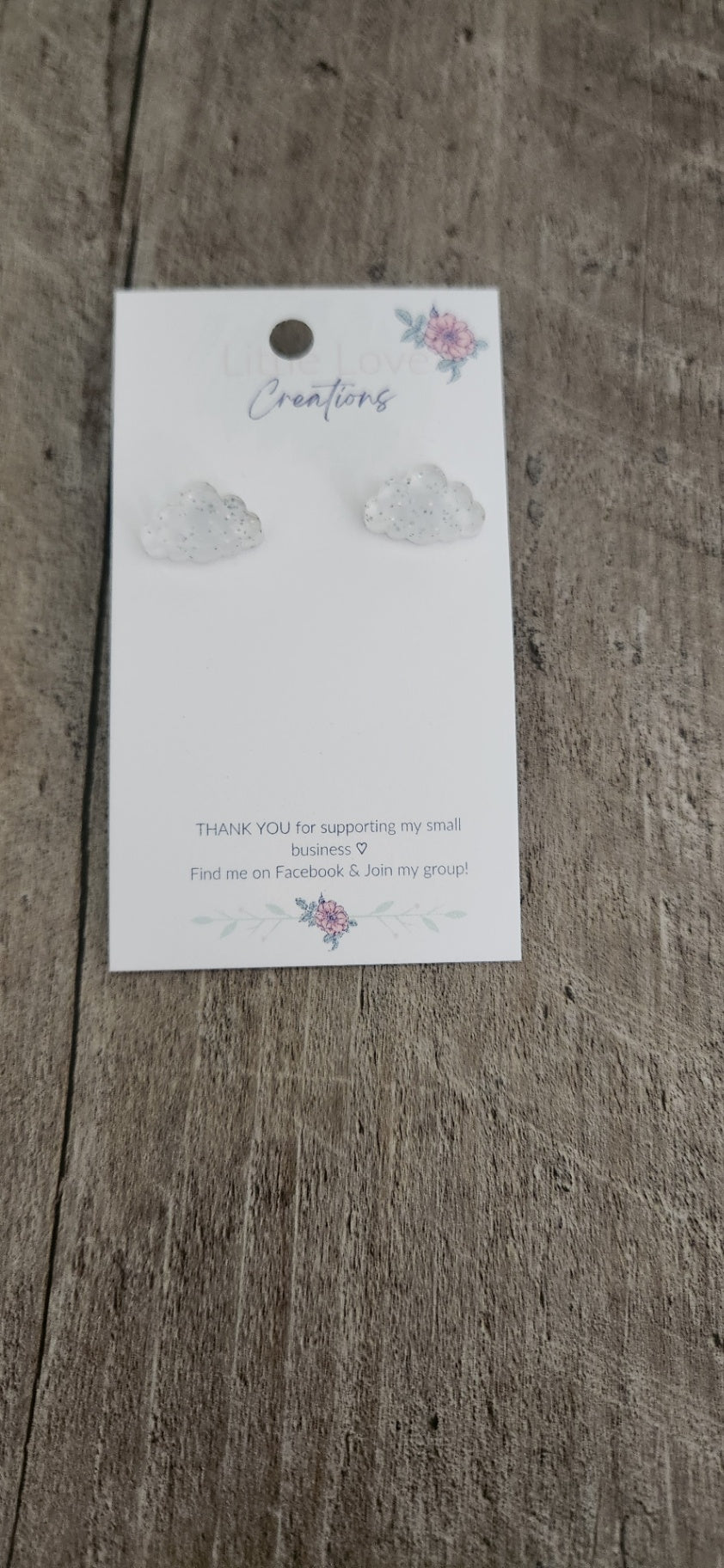Acrylic Cloud Stud Earrings