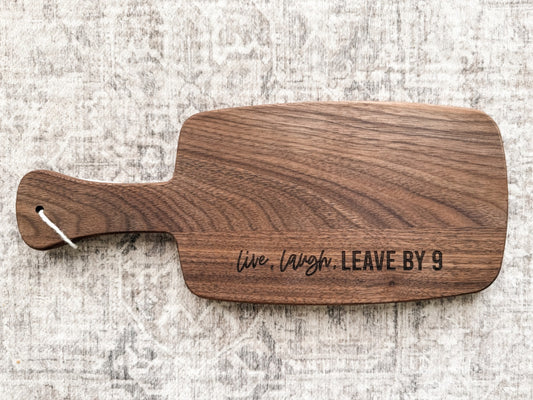 Charcuterie Board - Leave By 9 - Dark Wood