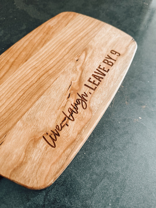 Charcuterie Board - Leave By 9 - Light Wood