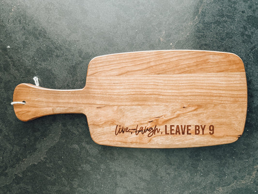Charcuterie Board - Leave By 9 - Light Wood