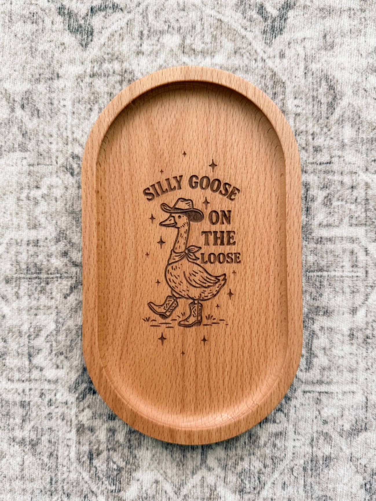 Catch All Tray - Silly Goose - Light Wood