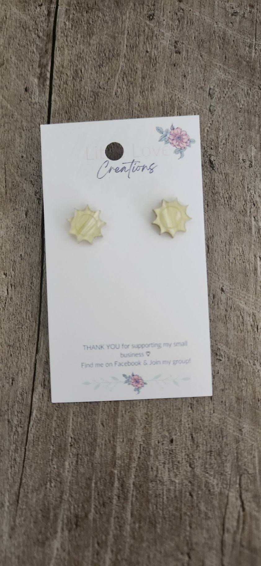 Acrylic Sun Shaped Studs