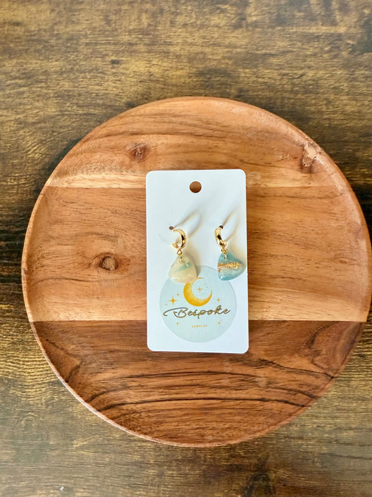 025 - Heart Resin Dangle Earrings