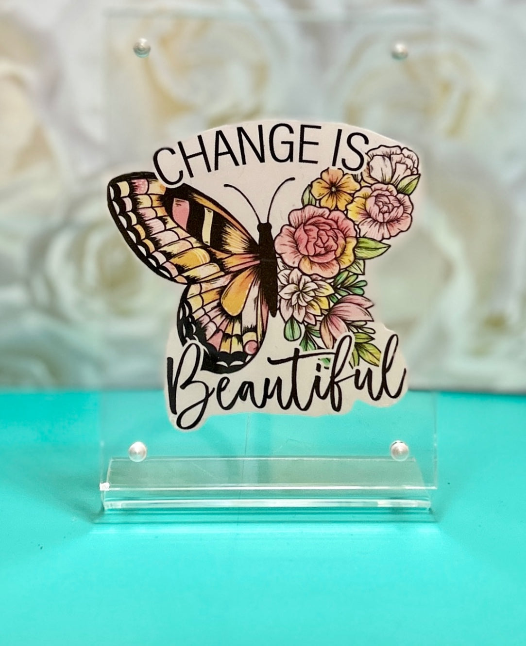 "Change is Beautiful" Butterfly Vinyl Sticker