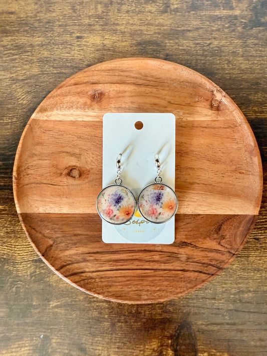 025 - Floral Resin Earrings