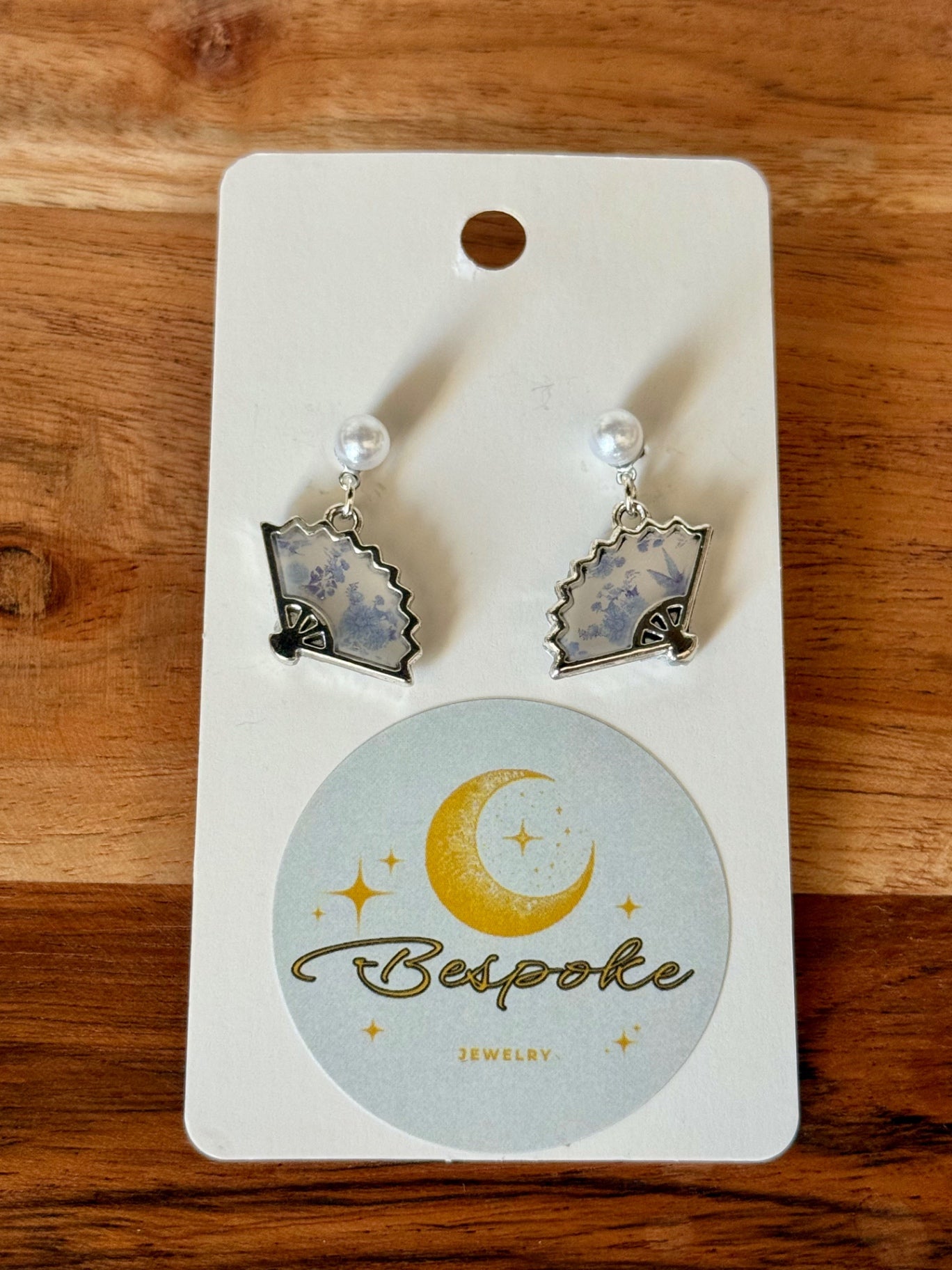 Floral Fan Dangle Earrings