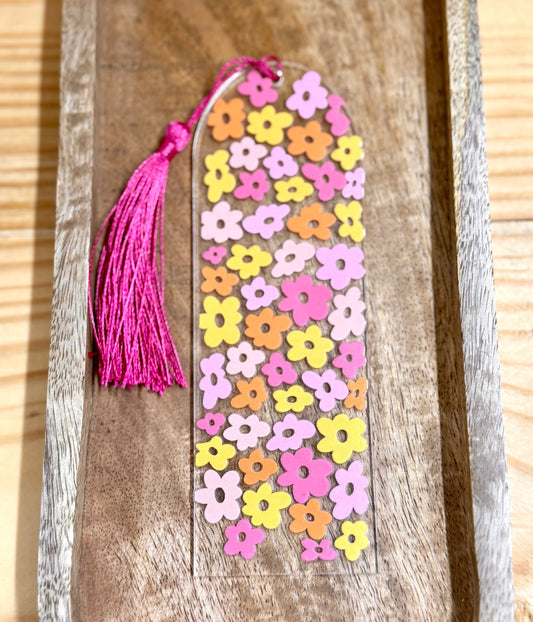 Floral Acrylic Bookmark