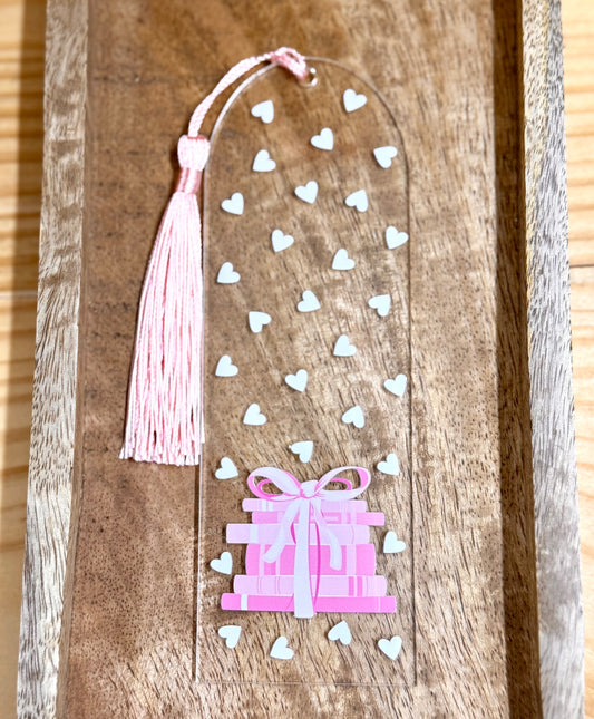 Pink Present Acrylic Bookmark