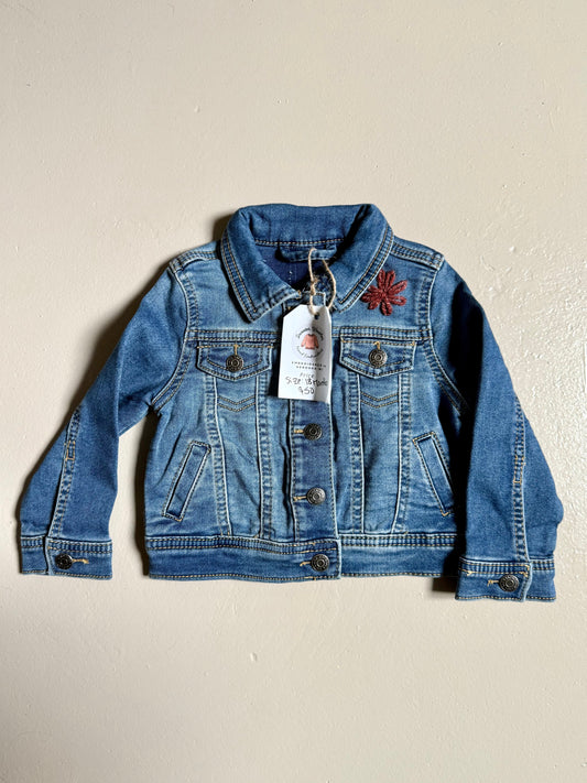 033 - Floral Embroidered Jean Jacket 18 Months