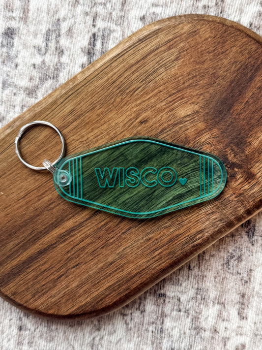Retro Keychain - Wisco - Sea Green