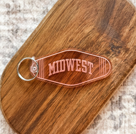 Retro Keychain - Midwest - Rose