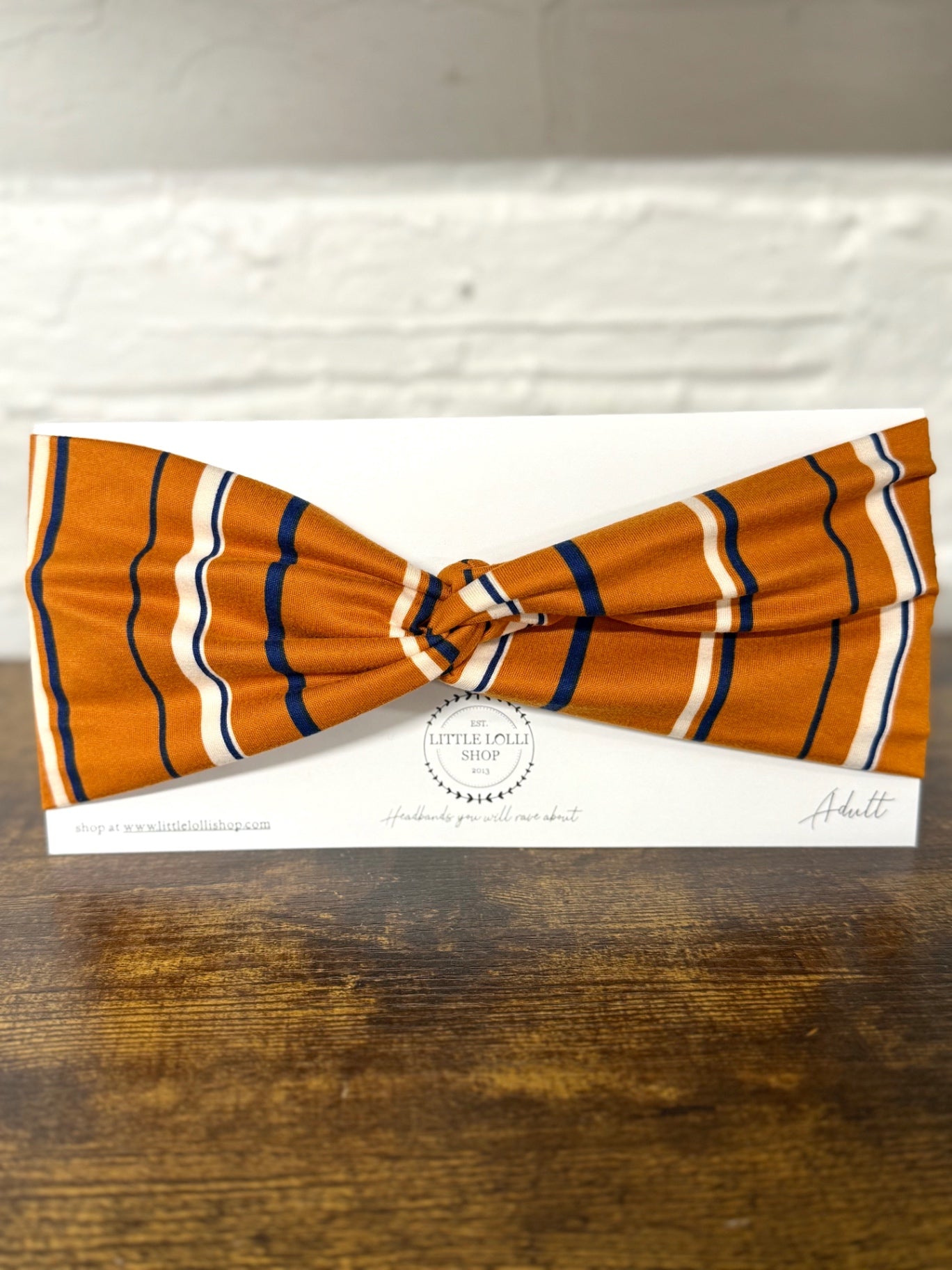 Orange Multicolor Striped Headband