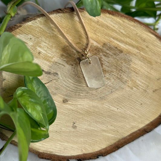 Clear Lake Michigan Beach Glass Necklace