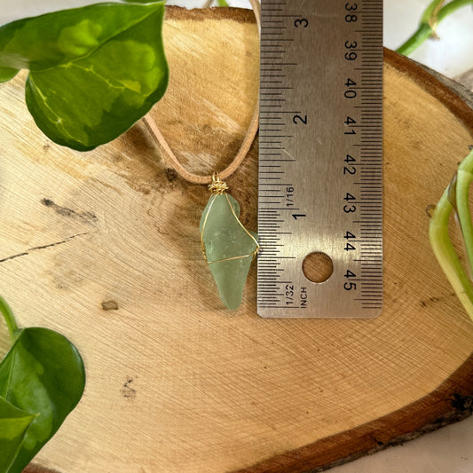 Blue Lake Michigan Beach Glass Necklace