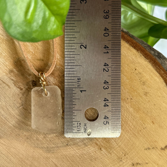 Clear Lake Michigan Beach Glass Necklace