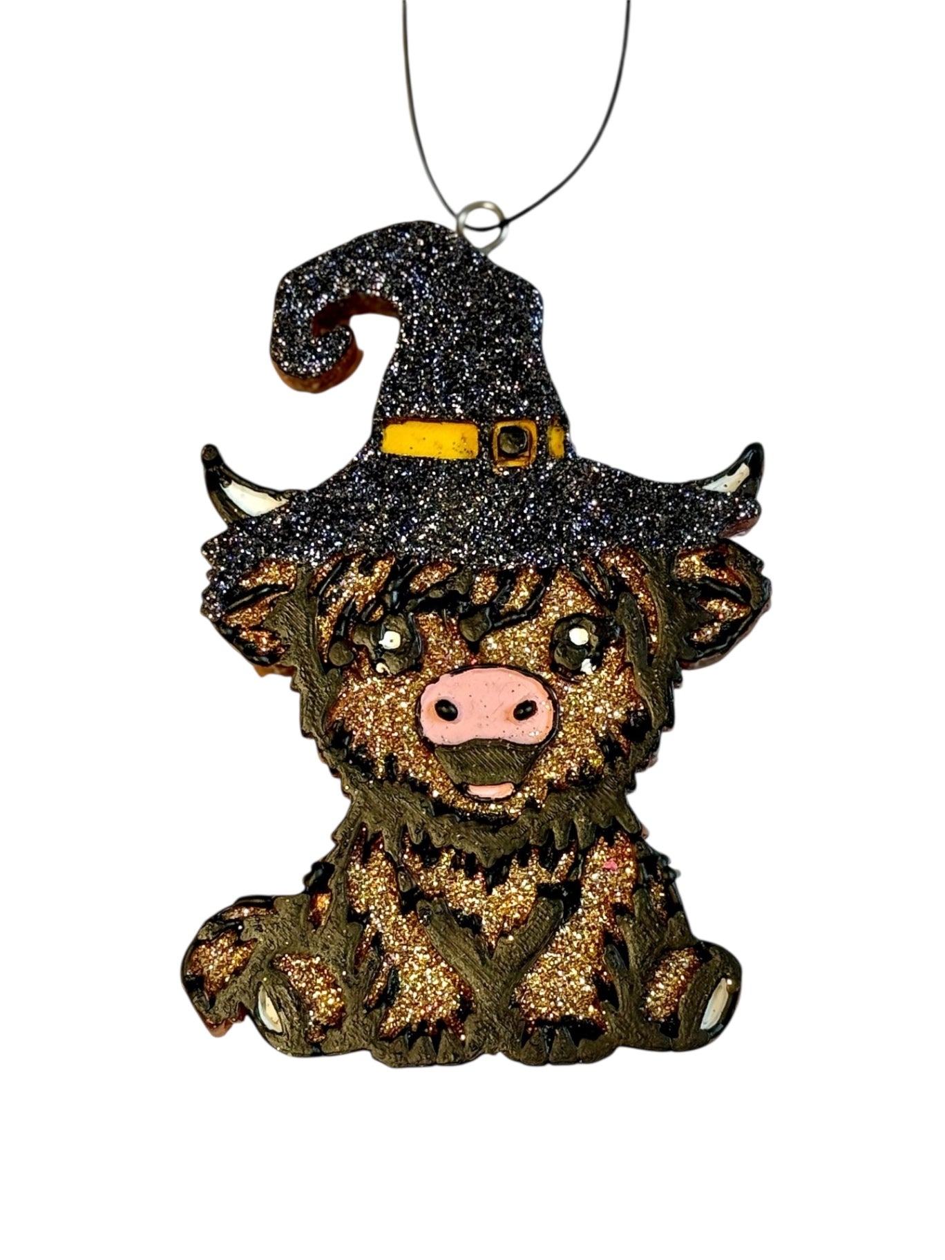 Witch Highland Cow Car Freshie - Spiced Pumpkin