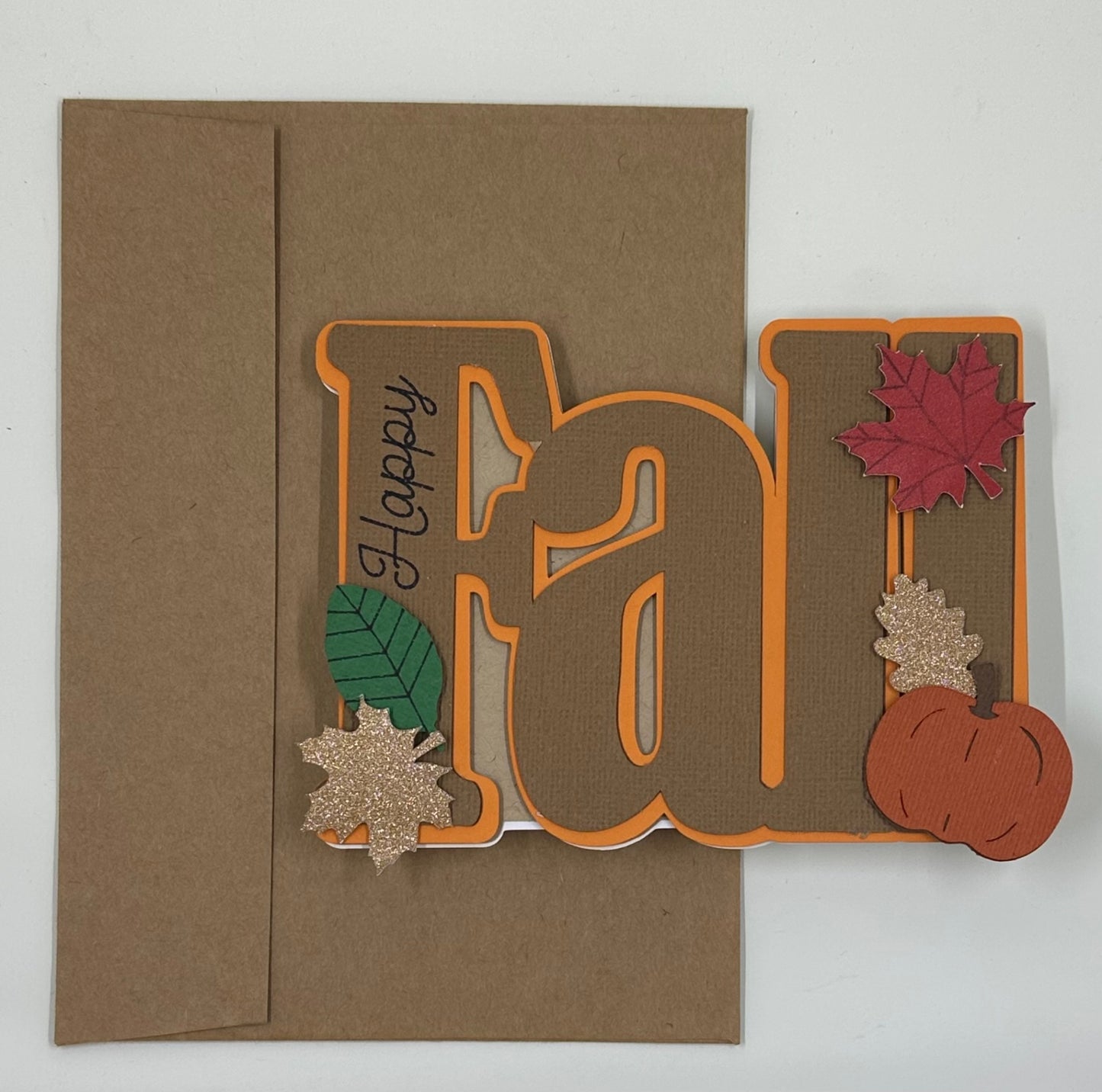 "FALL" card with matching Envelope