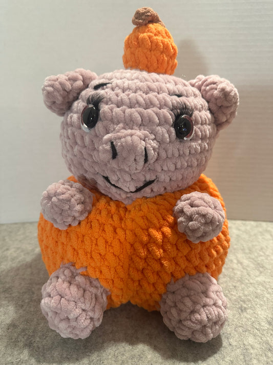 Crochet Piglet in Pumpkin