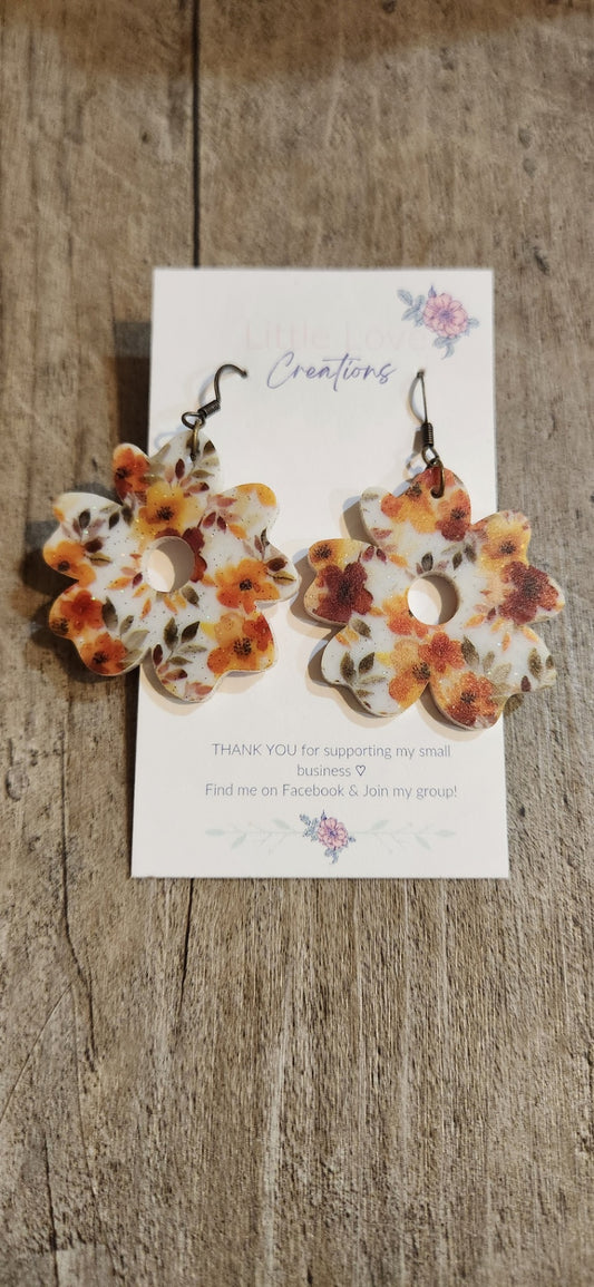 Acrylic Flower Dangle Earring