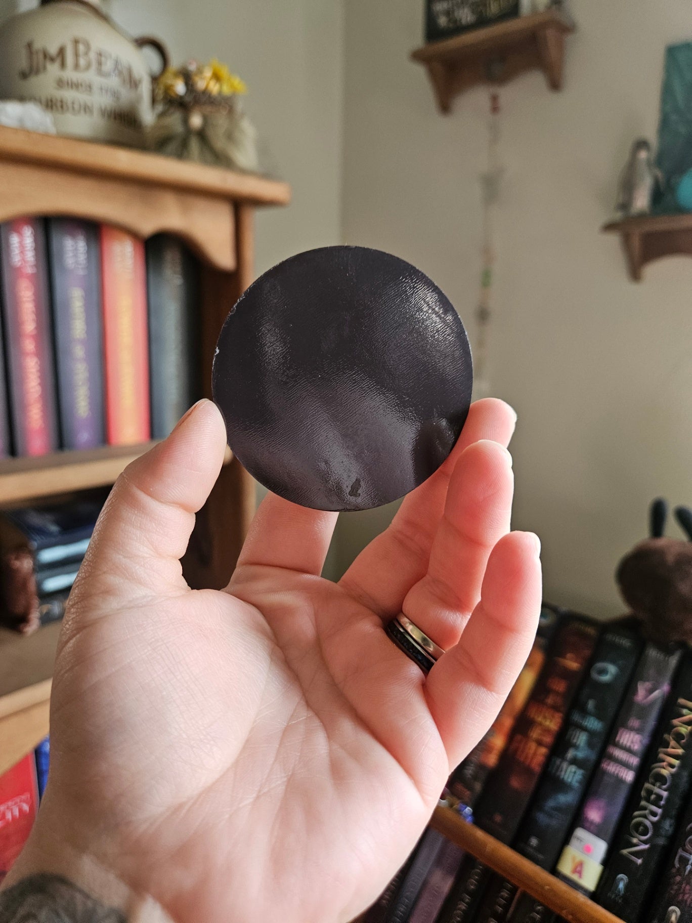 Spooky Vibes” Decorative Magnet. Pumpkin & Bat Halloween Decor