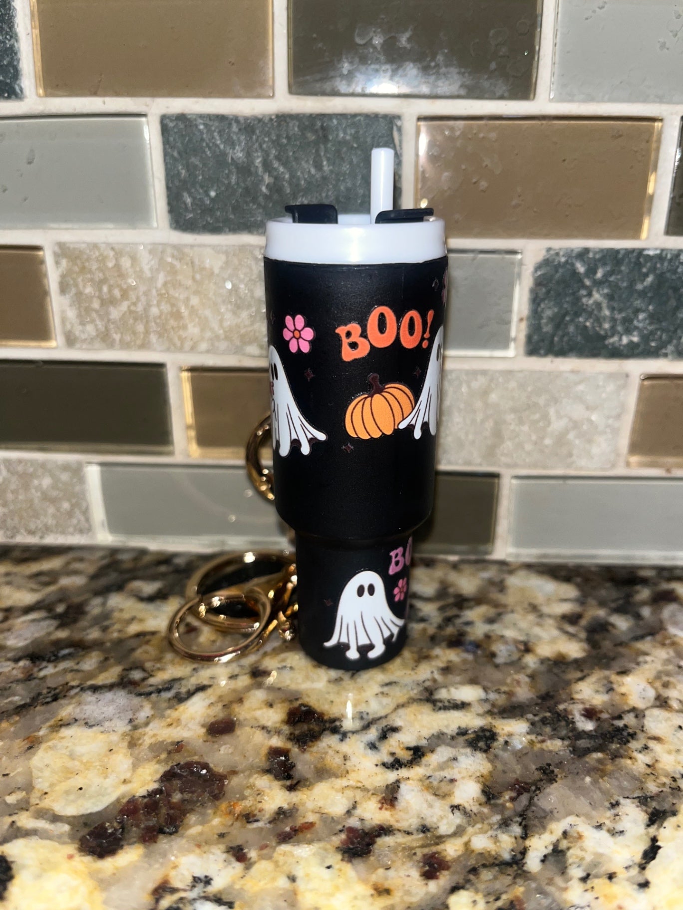 Boo ghost keychain