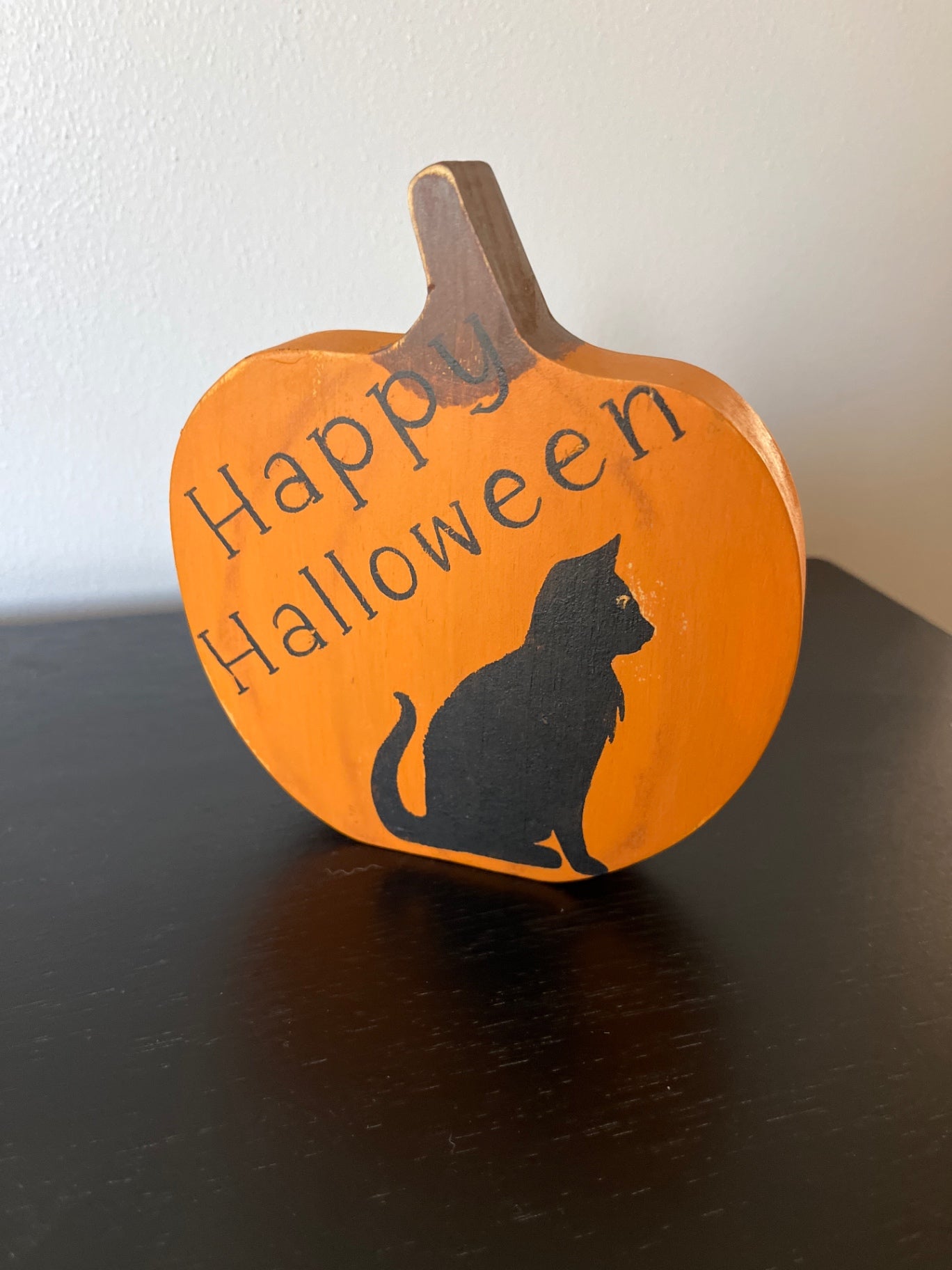 Handpainted Happy Halloween Pumpkin Sign