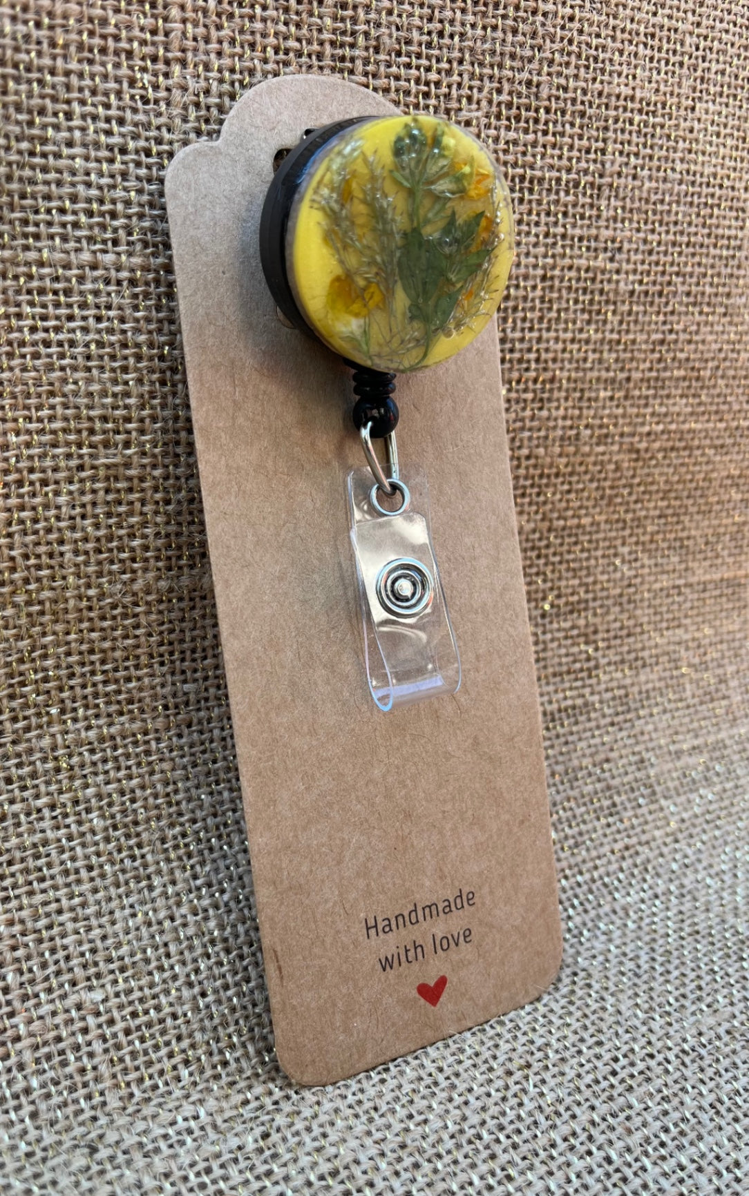 Bloom on the Job: Floral Resin Badge Reel