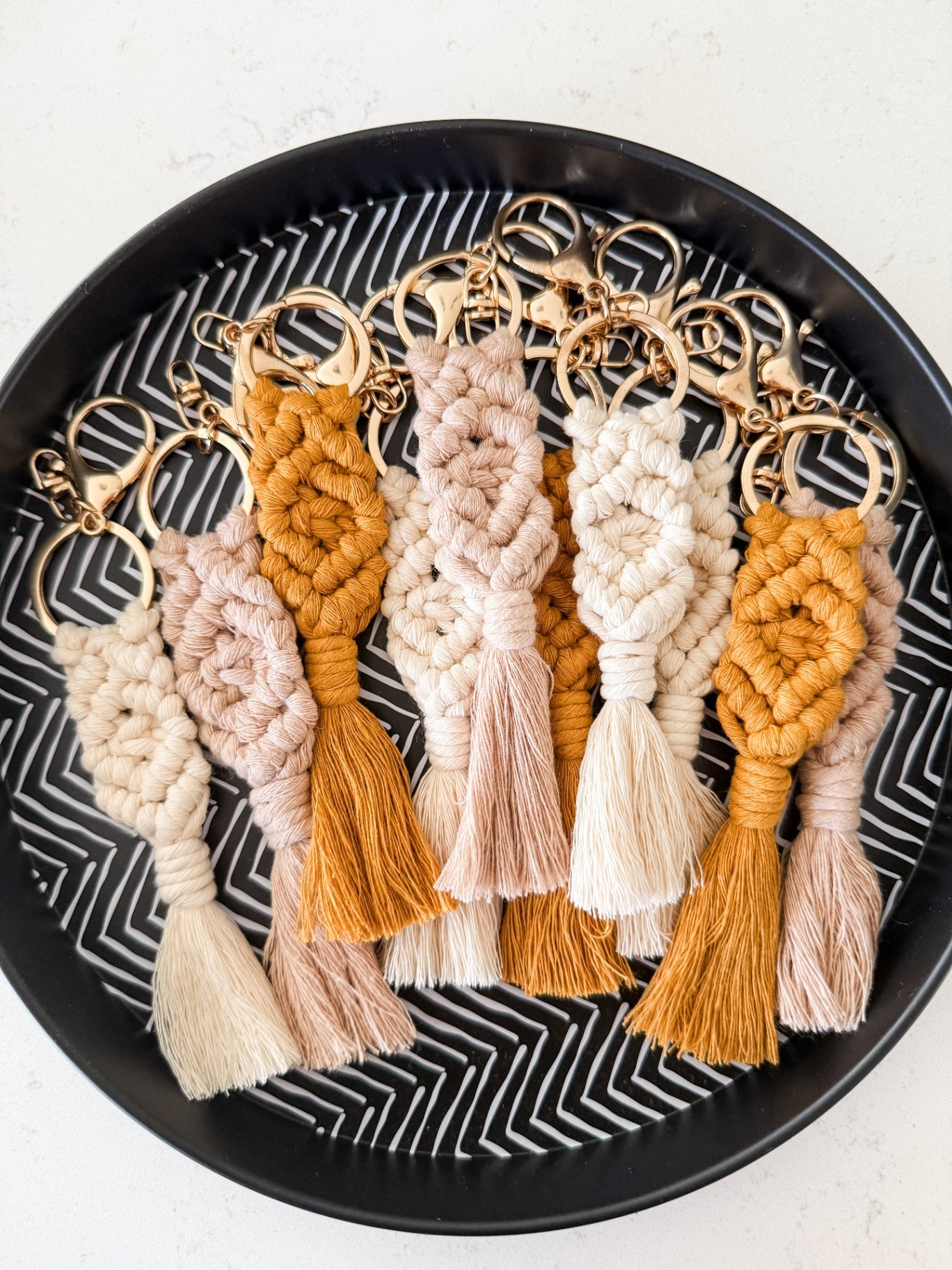 "Ella" Macrame Keychain (Ochre)