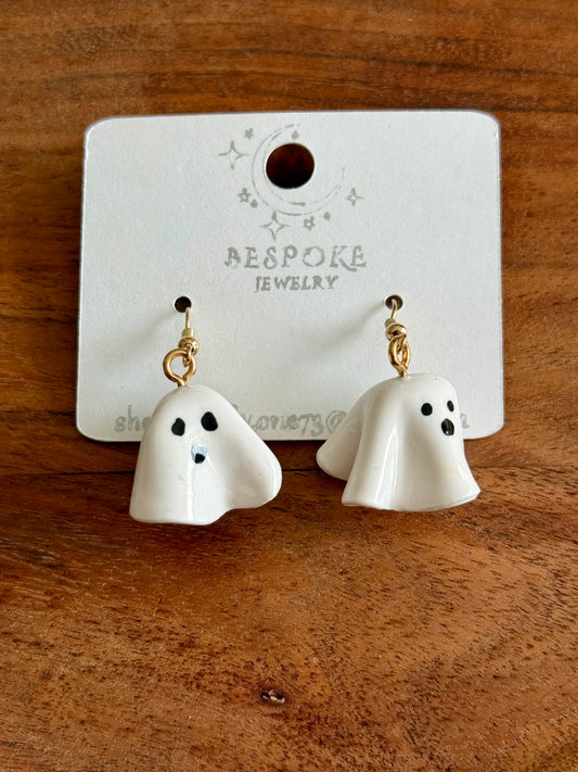 Ghost Polymer Clay Earrings