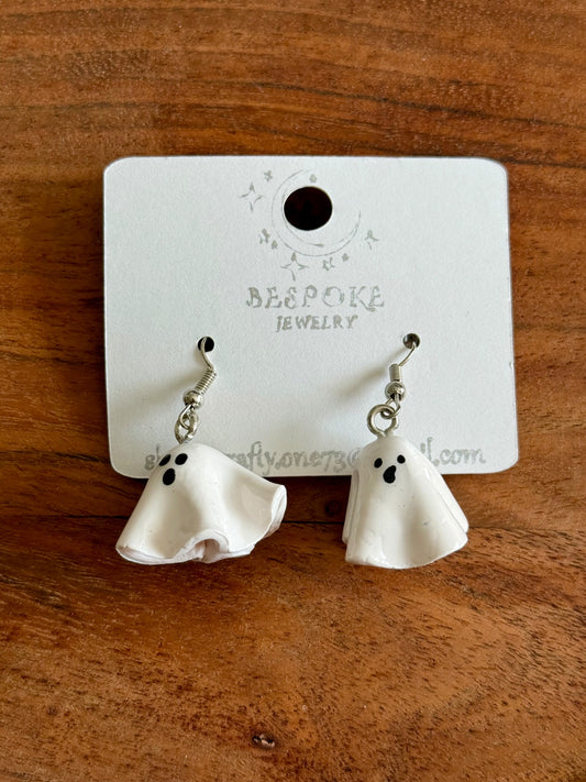 Ghost Polymer Clay Earrings