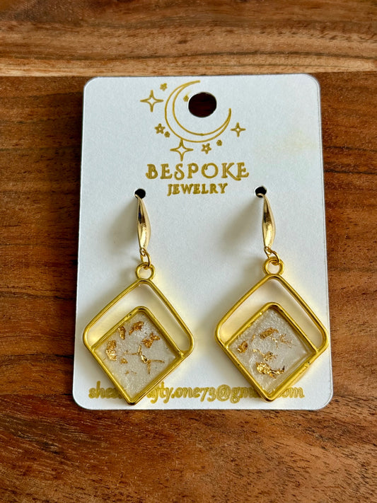 Gold Foil Dangle Earrings
